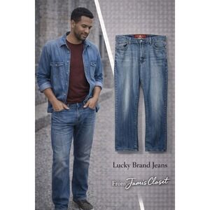 Lucky Brand Men's Straight Leg Jeans | Size 36x34 | Medium Wash Denim